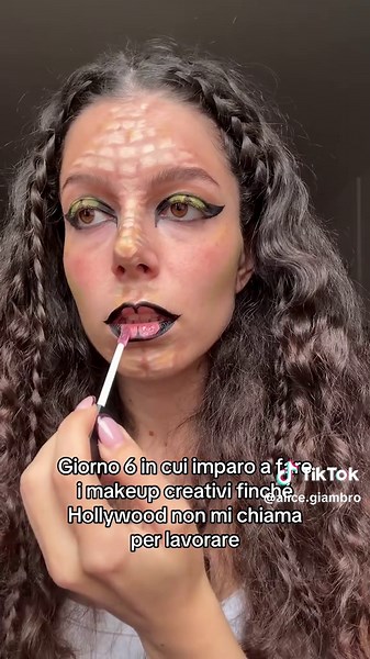 snake makeup | giorno 6 in cui imparo a fare i makeup creativi #makeup #creativemakeup #fyp