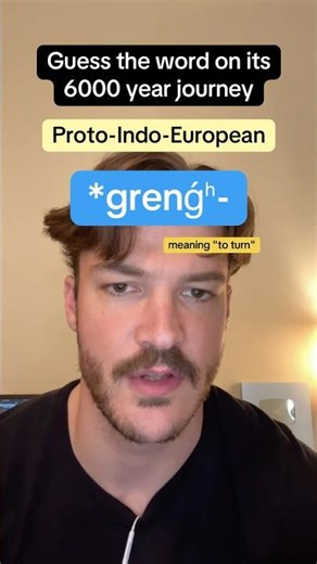 I had to *grenǵʰ on em #linguistics #history #etymology #language