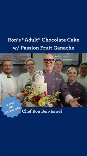 JPF MEMBER THURSDAY: International cake royalty Ron Ben-Israel Cakes gives an in-depth look at how he created Ron’s “Adult” Chocolate Cake with Passion Fruit Ganache. This masterpiece is going to be served at the culmination celebration – event number 90 of 90 – Jacques’ big birthday bash tonight! 🎂 For the full recipe, become a JPF Member for as little as $60/year, or join at the $90 level to be part of this year’s special 90/90 Celebration Campaign! All Memberships receive access to the JPF V