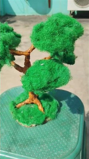 Artificial Tree Making with synthetic cotton and clay 🌲 🌴#crafts #craft