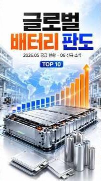 '2026년 5월 🗺️글로벌 배터리🔋 공급 현황 및 6월 신규 소식 ; 🌏중국이 72% 싹쓸이, 전고체 🔋특허 1,2위는 한국 🚗 #배터리 #중국 #전고체 #한국 #ev #ess