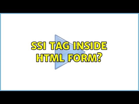 SSI tag inside html form? (4 Solutions!!)