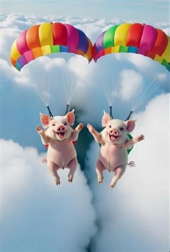 Two Flying Pigs Fall from the Sky! 😱🐷🪂 A Kid Rescues Them and Runs Home in the Snow ❄️ Epic AI S