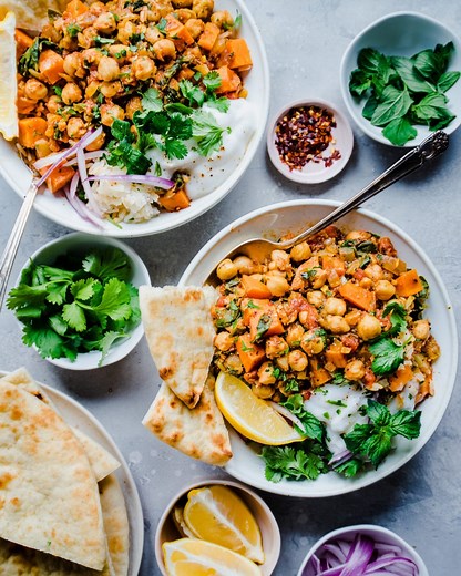 Indian Chickpea Sweet Potato Stew