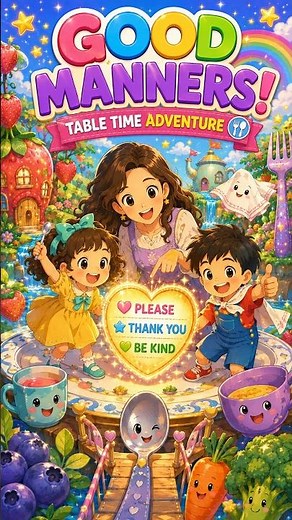 Learn Good Manners at the Table 🍴 | Educational Video for Toddlers & Preschoolers #preschoollearning
