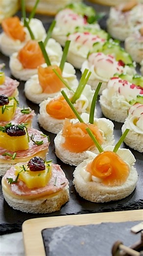 Top 5 Mini Canapes – quick and tasty finger food recipe Make your next party a hit with these mini sandwiches! From smoked salmon to spreads, these tasty morsels are sure to please! #recipeoftheday #recipeideas #partysnacks #appetizer #yummy | Nat Ura