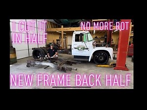 I cut the truck in half!! New frame back half installed.