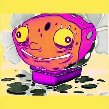 SpongeBob SquarePants Theme Song Purple Negative Effect Synth Electronic Sounds Reverse Slowed Down