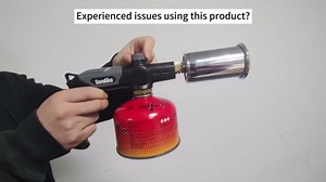 Sondiko Powerful Grill & Cooking Propane Torch L8010, Sous Vide, Welding Torch, Adjustable Wood Torch Burner for Searing Steak, BBQ, Campfire Starter(Black, Grey) Propane Tank Not Included