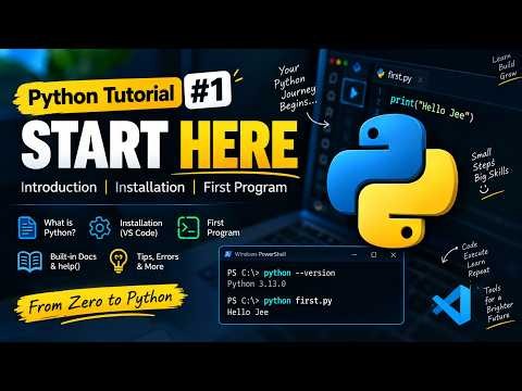 Python Tutorial #1 | Introduction, Setup & Your First Python Program | CodeVia