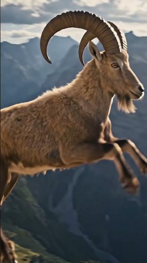 Mountain Goat Climbing an impossible Cliff #mountaingoat #animals #wildlife #wildlifedocumentary