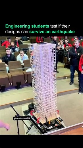 Learn.Tech.Official on Instagram: "Participants design earthquake-resistant buildings and test them against simulated seismic forces to determine which structures can truly endure. The goal is to drive innovation in earthquake-proof design, where every tremor becomes a lesson in resilience and precision. The model shown here is tested on an RTDG shake table, a device that replicates real earthquake movements. Widely used in civil engineering labs, these tables help students and professionals eva