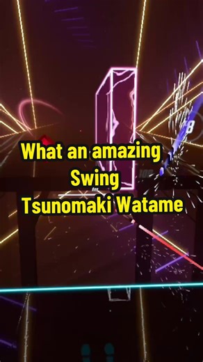 What an amazing swing by Tsunomaki Watame #beatsabervr #beatsaber #fyp #animefyp
