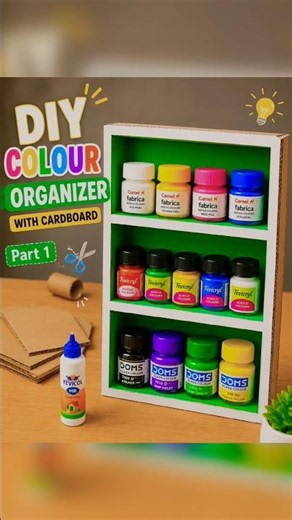Diy colour organiser with cardboard #art #mini3dart #organizer