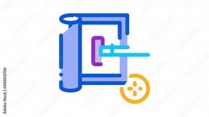 thorough cleaning of carpet Icon Animation. color thorough cleaning of carpet animated icon on white background