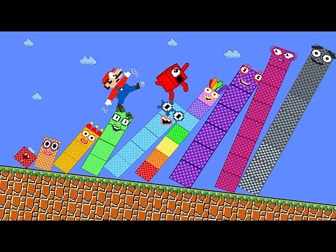 Mario and Numberblocks 1 Escape vs the Giant Numberblocks Mix Level Up Maze | Game Animation