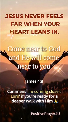 Sunday Bible Verse 🌅 Draw Near to God | James 4:8 Meaning & Reflection