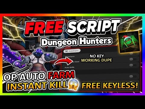 Dungeon Hunters Script *NO KEY* - KILL AURA, AUTOFARM, INFINITE ROLLS + More!
