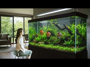 Beautiful Planted Discus Tank Setup at Home - The Most Relaxing Aquarium