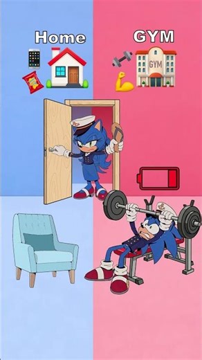 Challenge Day 137: Sonic Home Or GYM #SonicTheHedgehog #Sonic #Shorts