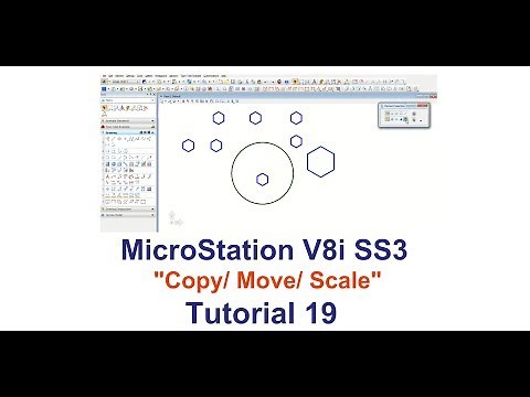MicroStation V8i SS3 Copy, Move & Scale Tutorial 19