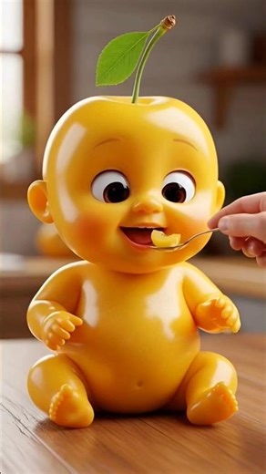 Wait… Yellow Cherry & Prickly Pear Turned Into Babies?! 🍒🌵😱 #shorts #viral #ai