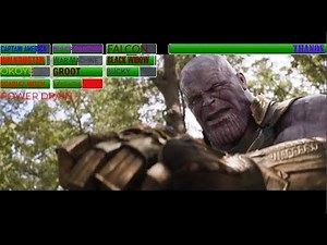Avengers vs Thanos (Battle in Wakanda) With Healthbars Part 1
