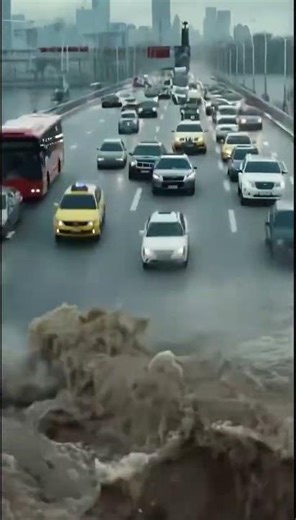Urban Nightmare! Giant River Vortex Swallows an Entire Bridge!