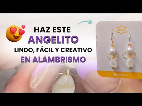 Angelito en ALAMBRISMO paso a paso | Bisutería linda, fácil y creativa