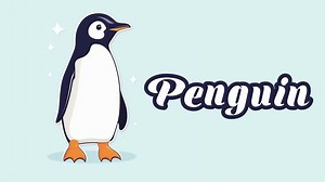 Download Educational animation introduction to animal names, Penguin animal 4k resolution. for free