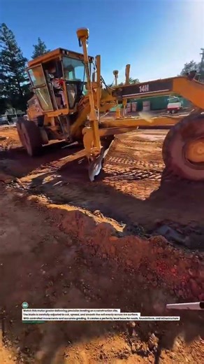 Motor Grader Precision Leveling for Perfect Roads | #Construction #Grader #HeavyEquipment