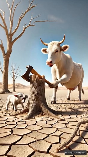 2.6M views · 10K reactions | The cow and her calf built a tree house  #ai​ #cow​ #monkey | Champion Chandan 2 | Facebook