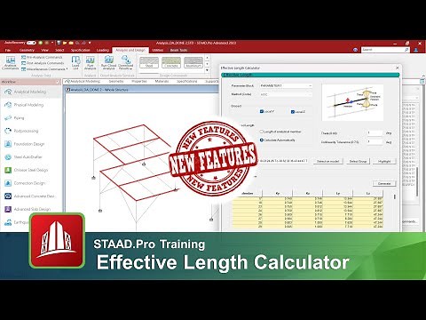 Using the Effective Length Calculator in STAAD.Pro