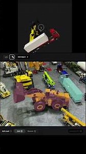 SAM 3D可以从一个超级复杂的场景，一个玩具展的照片，识别出来各种工程机械，生成3D模型