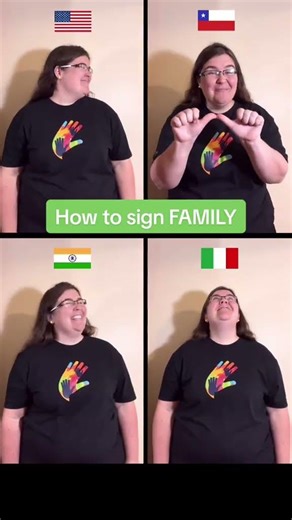 How to Sign FAMILY in 4 World Sign Languages #signlanguage #deafworld #asl
