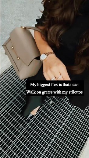 My Biggest Flex? Walking on Grates in Stilettos 👠🔥#heels #glamour #ootd #trending #fashion