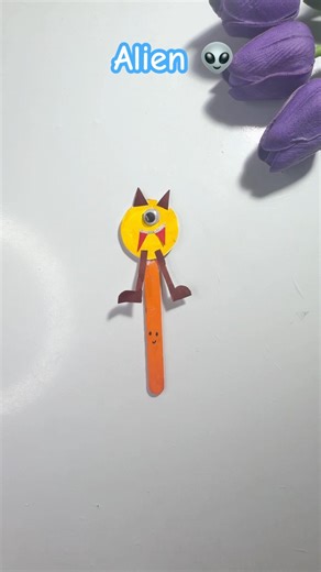 “DIY Paper Monster Alien 👾 | Super Easy Kids Craft! |#shorts #ytshorts #craft #diy #easycraft