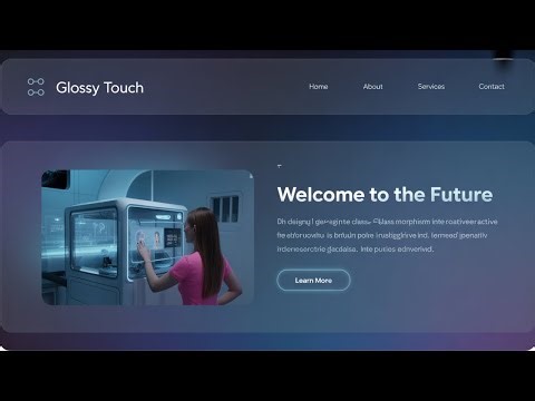 Build a Glossy Animated Multipage Website | HTML CSS JavaScript Tutorial