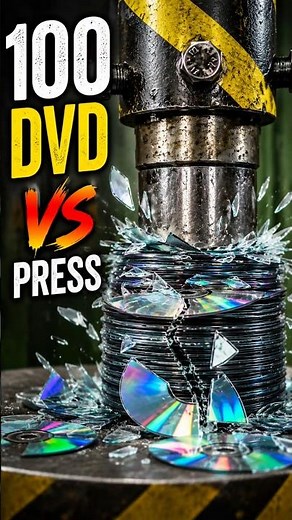 💿 100 DVDs vs Hydraulic Press! 😱