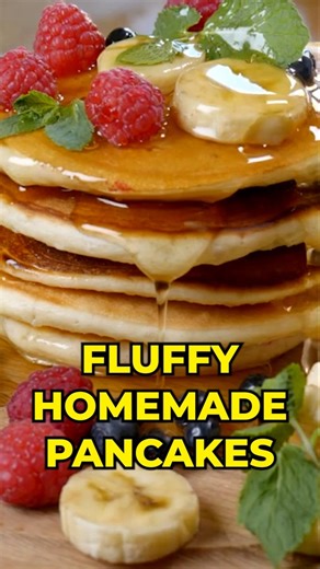 The Fluffiest Homemade Pancakes! 🥞✨ #Pancakes #BakingRecipes #EasyPlateTV