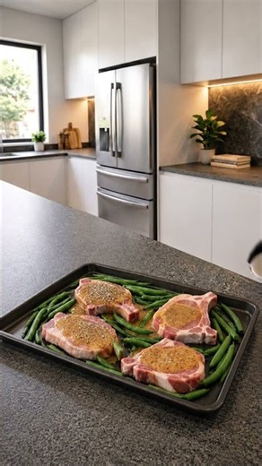 Lemon-Dijon Pork Chops 🥩 #recipe