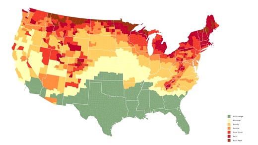 When will fall colors peak in Northern Michigan? See a 2024 forecast with maps