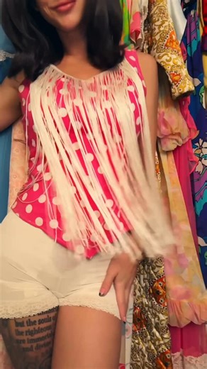 Vamp Rodeo Vintage on Instagram: "Get playful with this ‘60s vibe! From fringe tops that sway to adorable bloomers perfect for dancing, we have your retro-chic look covered. Stop by the shop and add a little fun to your wardrobe. Shops open today 1-5pm✨"