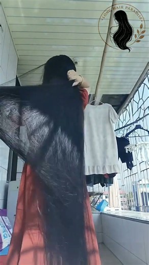 Her Super Long Hair Reaches All the Way Down