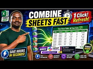 Combine Multiple Excel Sheets into One (Power Query + Copilot)