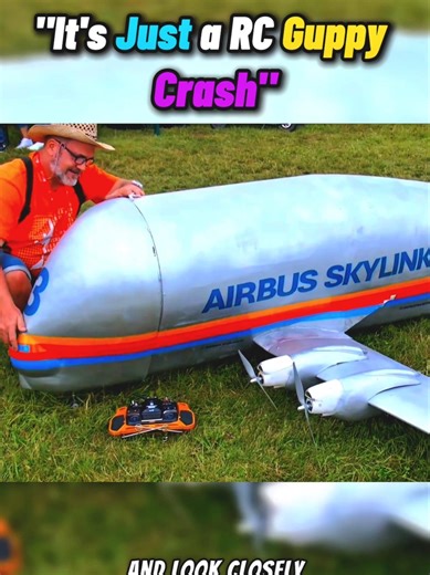 it's not just a rc super guppy crash 😨😥 #aviation #shorts #planecrash