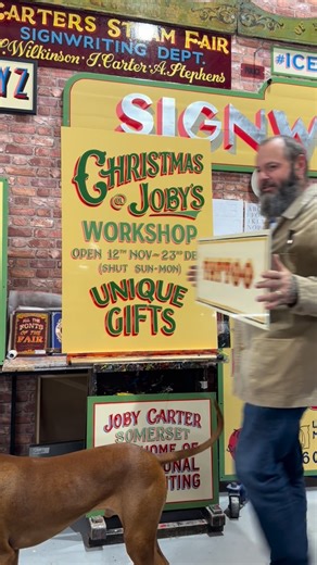 Hey! Do you want to do my signwriting course? The March course is booking up fast so search it up and sign up. Jobycarter.com . If you want to come and ask questions in person before then pop along to my workshop in Street. Tuesdays to Saturdays as of the 12th of November up until the 23rd of December. 10-4 each day with plenty on display and plenty to buy ready for Christmas. #signwritingcourse #signwriting #lettering #handpainted #design #designer #graphicdesign | Joby Carter Signwriter