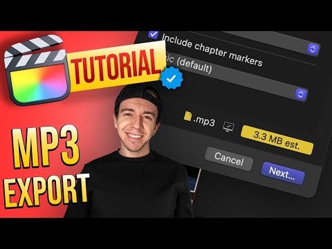 How to save in MP3 ONLY in Final Cut Pro