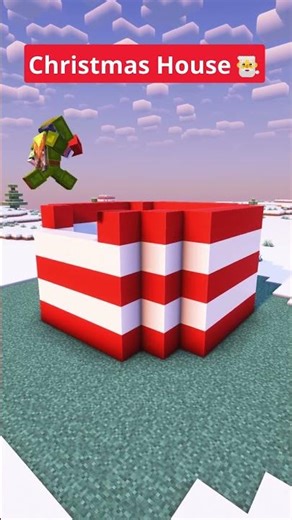 Minecraft Christmas Themed Candy House🎅🏠 #shorts