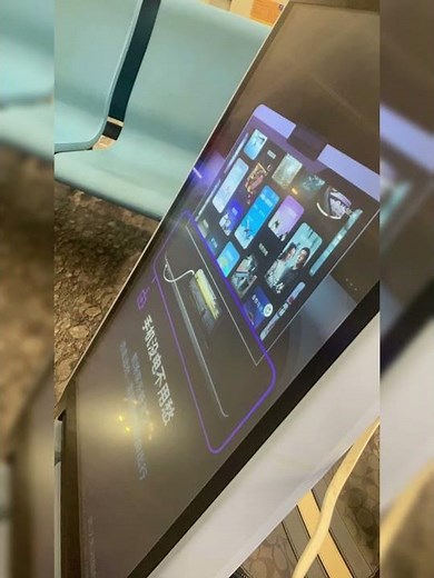 Advertising player on airport trolleys customized for clients